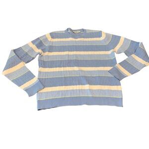 Golf Tail Women’s Striped Cableknit Sweater Sz M